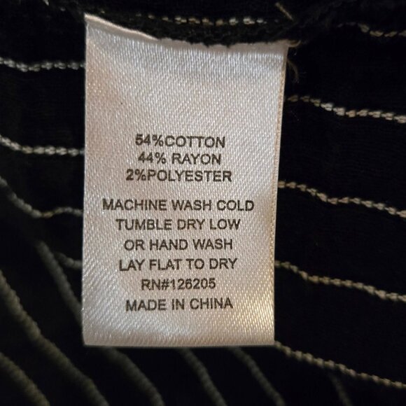 Joie Pinstripe Puffy Sleeve Tunic 1X - Picture 4 of 7